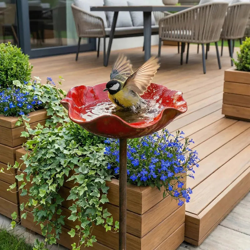 Bloemen Vogelbad