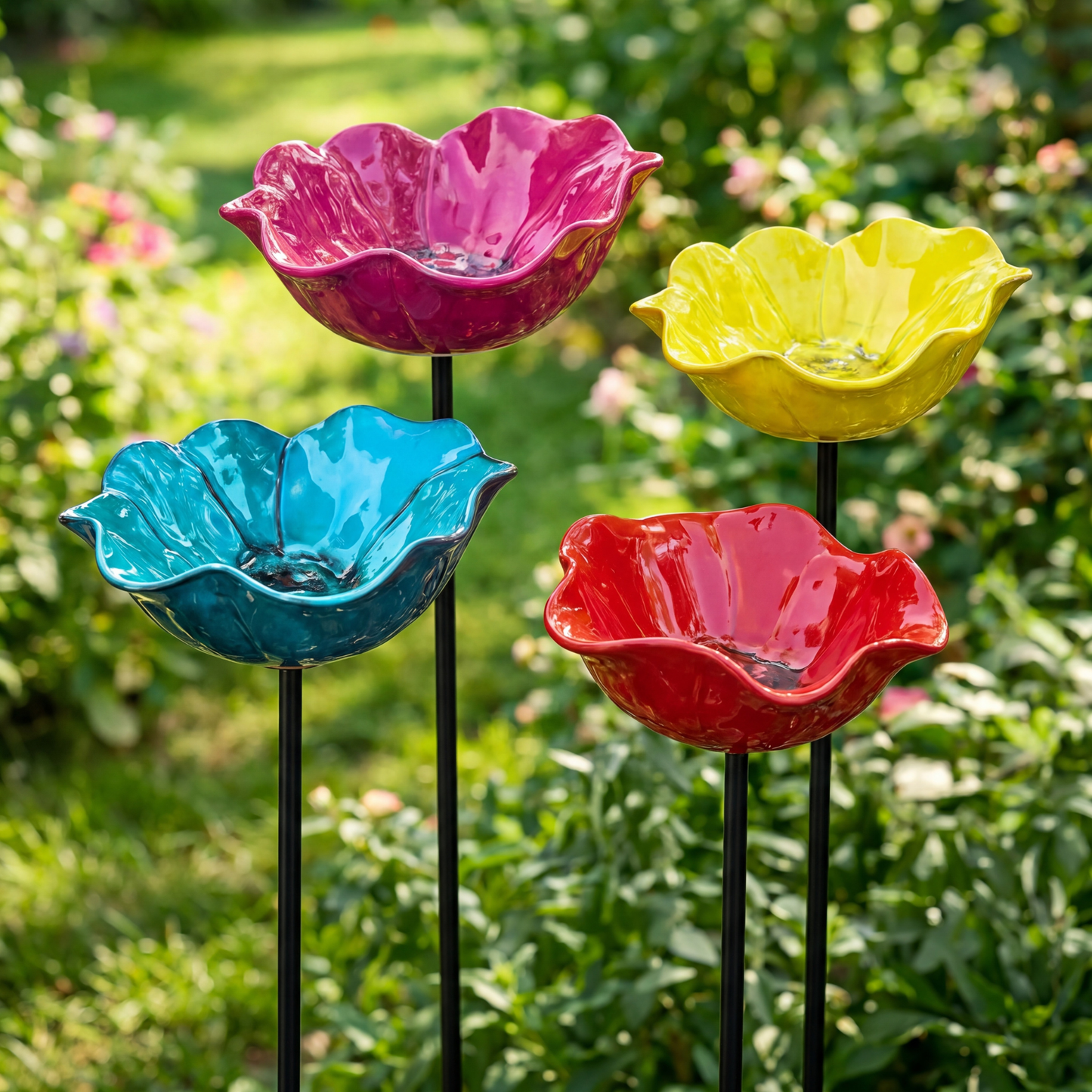 Bloemen Vogelbad