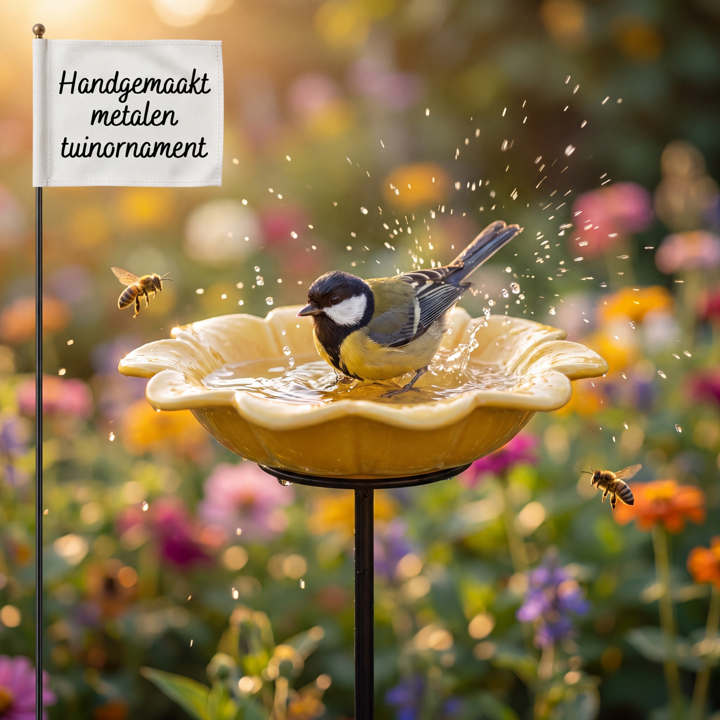 Bloemen Vogelbad