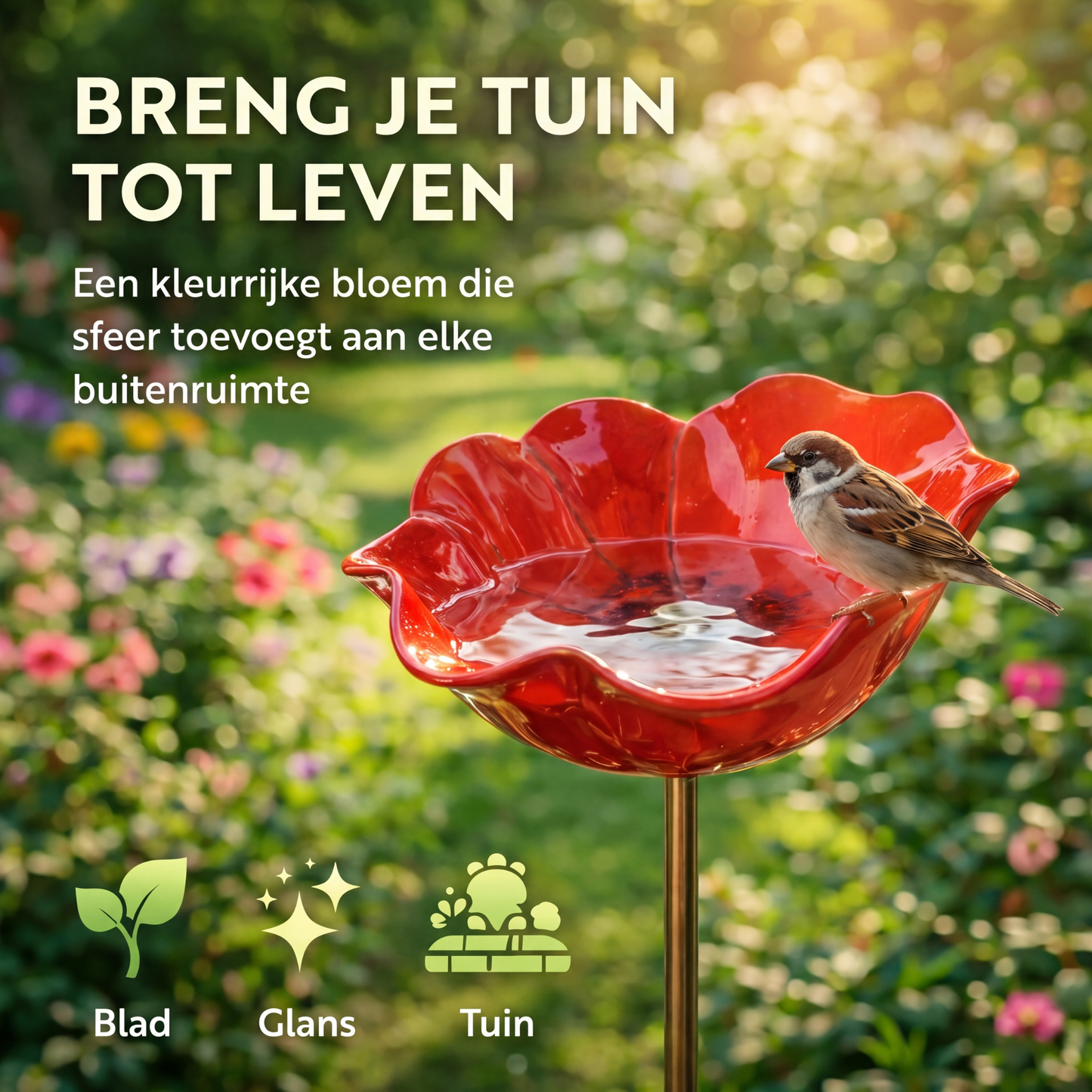 Bloemen Vogelbad