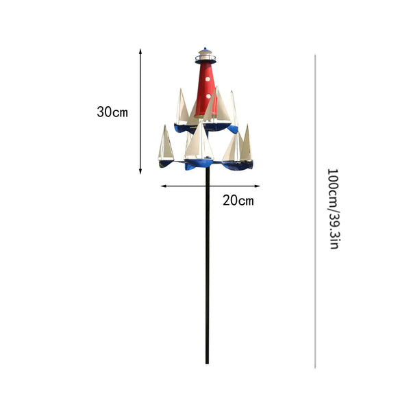 Windspel Zeilboten met Vuurtoren